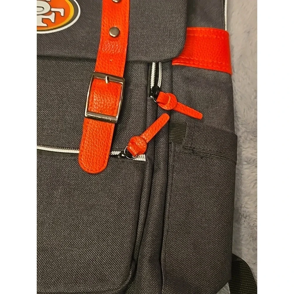 San Francisco 49ers Backpack Red/Black Team Logo 4 Pocket Idegy NFL NEW NWOT